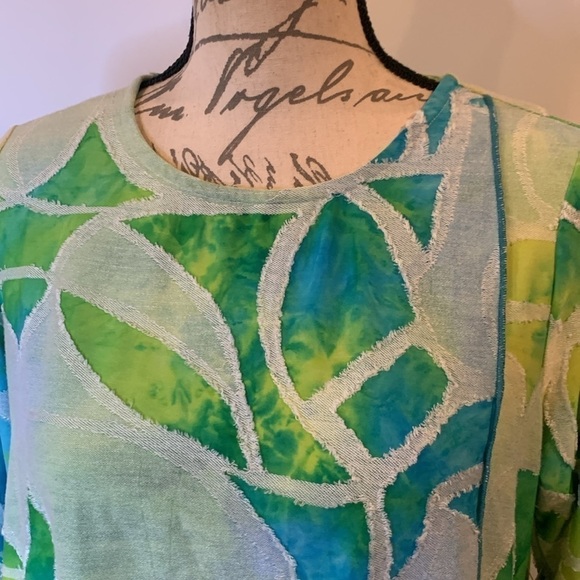 NWT Ali Miles stretch relaxed textured top MP - Picture 2 of 11